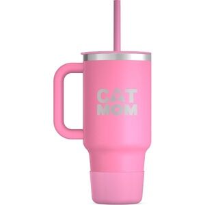 Hydro Flask 32 oz Travel Tumbler Pink “Cat Mom” Engraving